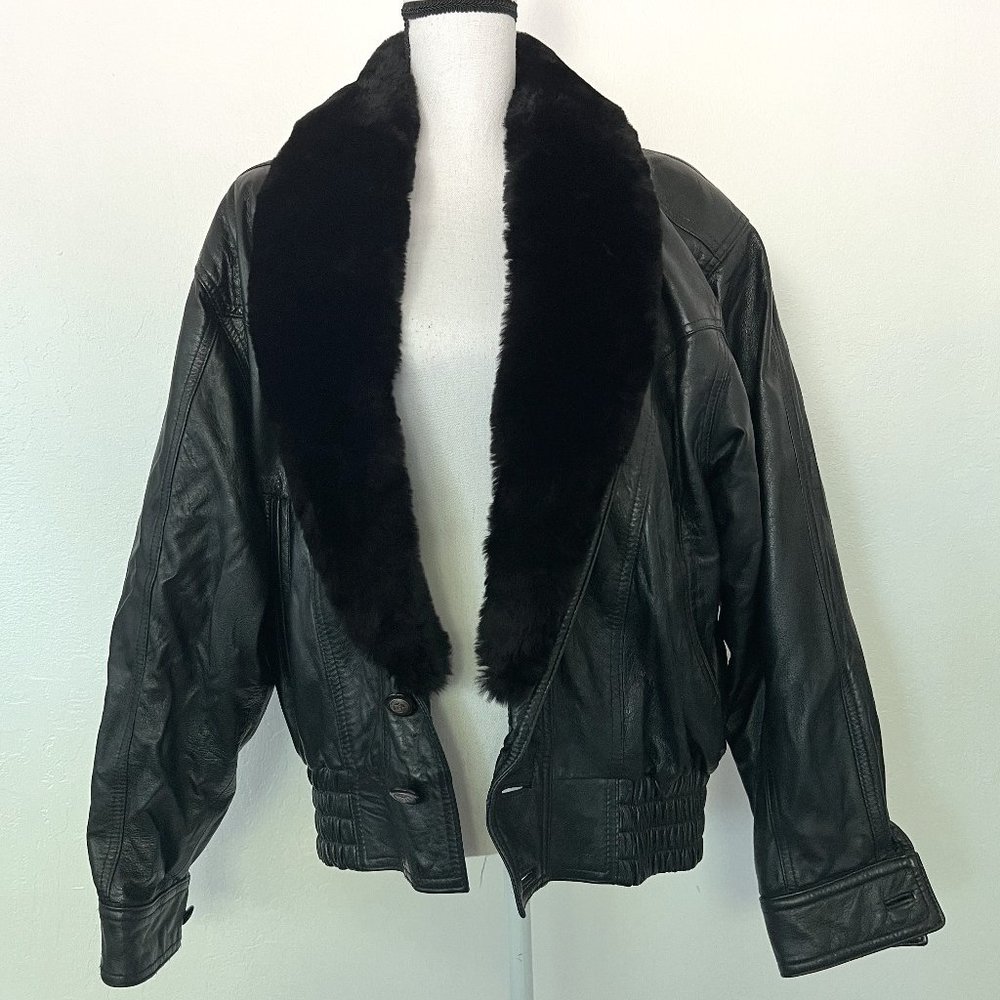 Schillaci Leather Italy Vintage Black Jacket
